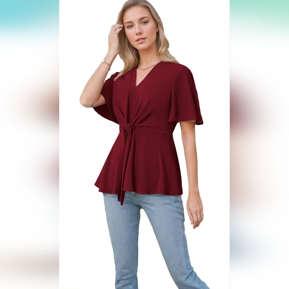 Tie front blouse